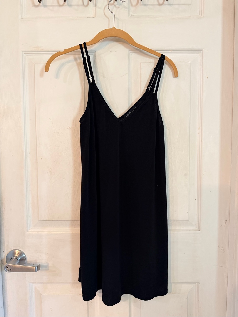 City Triangles Black Mini Slip Dress
